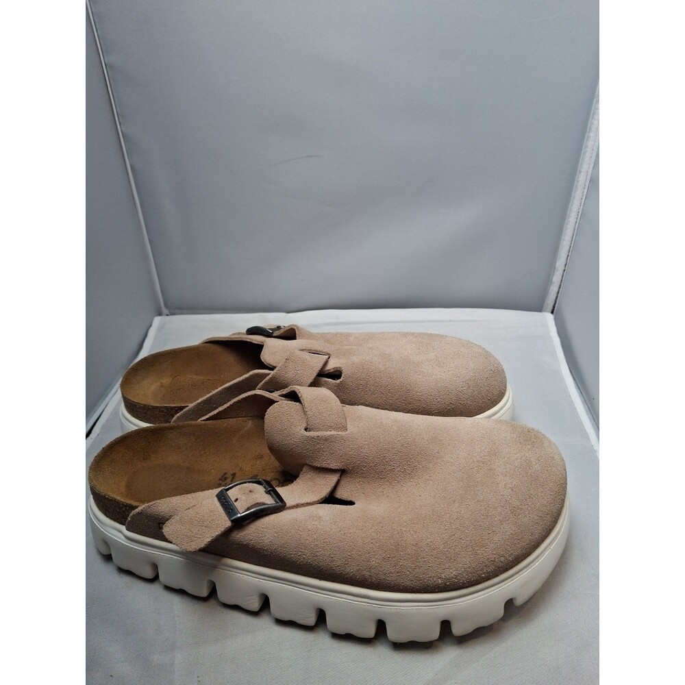 PAPILLIO BY BIRKENSTOCK Women's Boston Chunky Platform Suede Colgs Size 10-10.5
